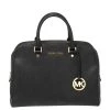 Michael Kors MICHAEL Micheal Kors Black Leather Cindy Dome Satchel For Women