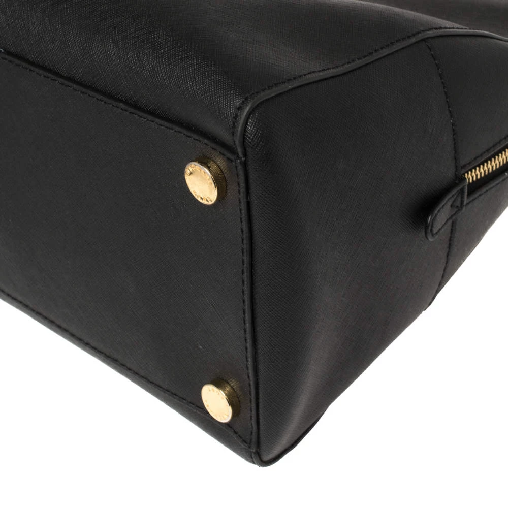 Michael Kors MICHAEL Micheal Kors Black Leather Cindy Dome Satchel For Women - Image 10