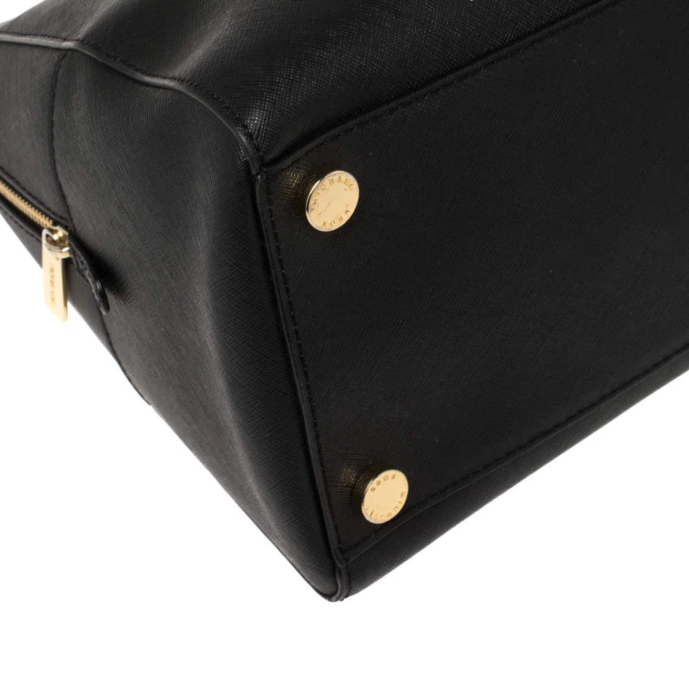 Michael Kors MICHAEL Micheal Kors Black Leather Cindy Dome Satchel For Women - Image 11