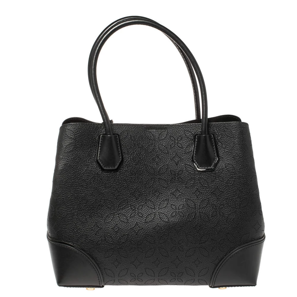 Michael Kors Black Perforated Leather Mercer Tote For Women - Image 4