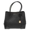 Michael Kors Black Perforated Leather Mercer Tote For Women