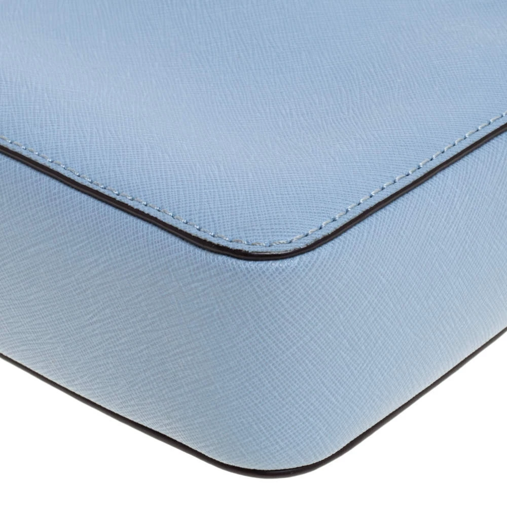 Michael Kors Powder Blue Leather Jet Set Crossbody Bag For Women - Image 13