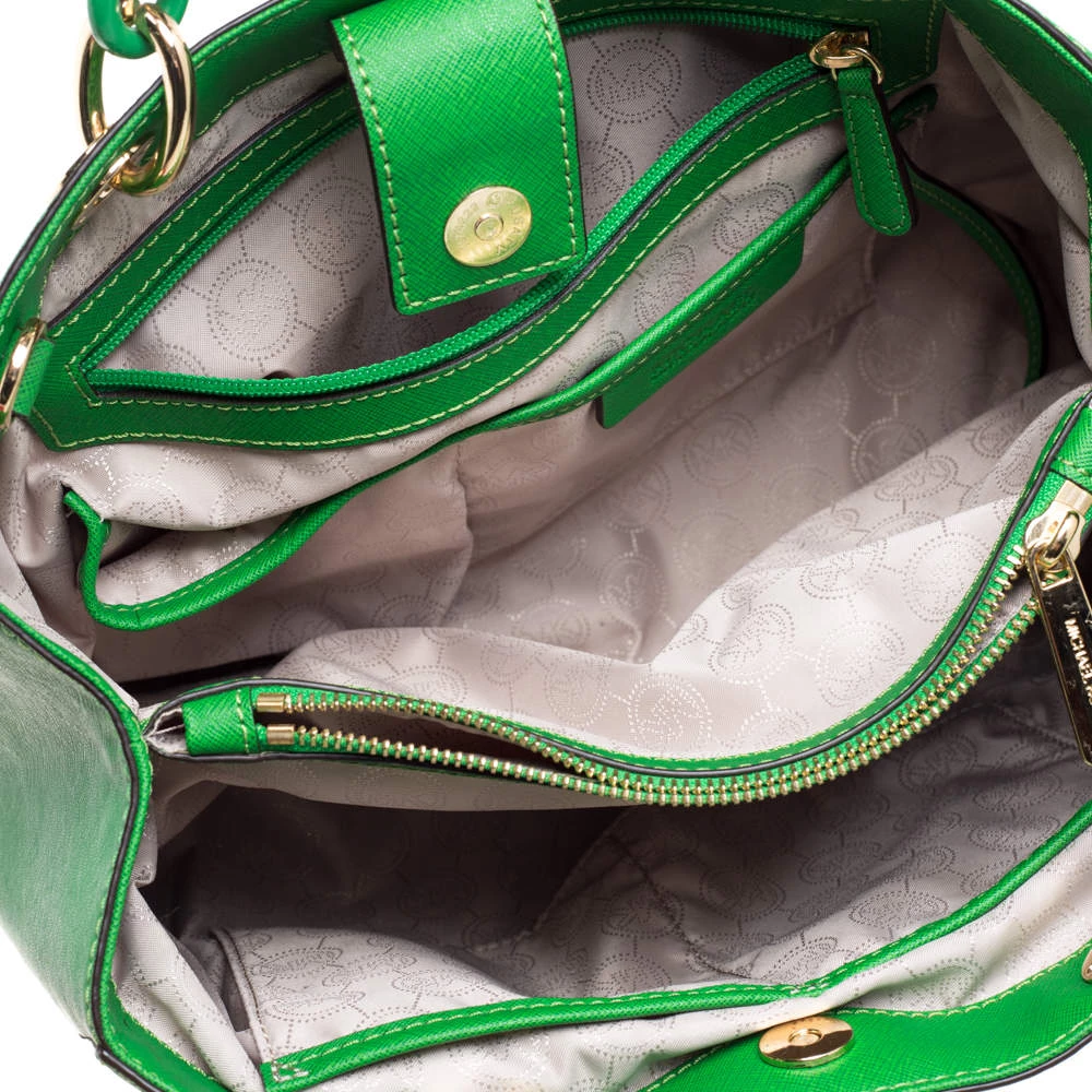 MICHAEL Michael Kors Green Leather Cynthia Tote For Women - Image 7