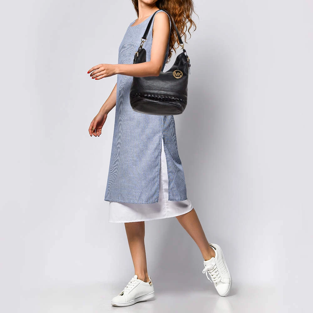 Michael Michael Kors Black Leather Hobo For Women - Image 2