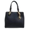 Michael Kors Black Leather Small Cynthia Tote For Women