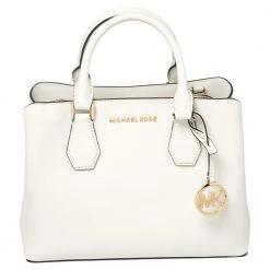 Michael Kors White Leather Savannah Satchel For Women