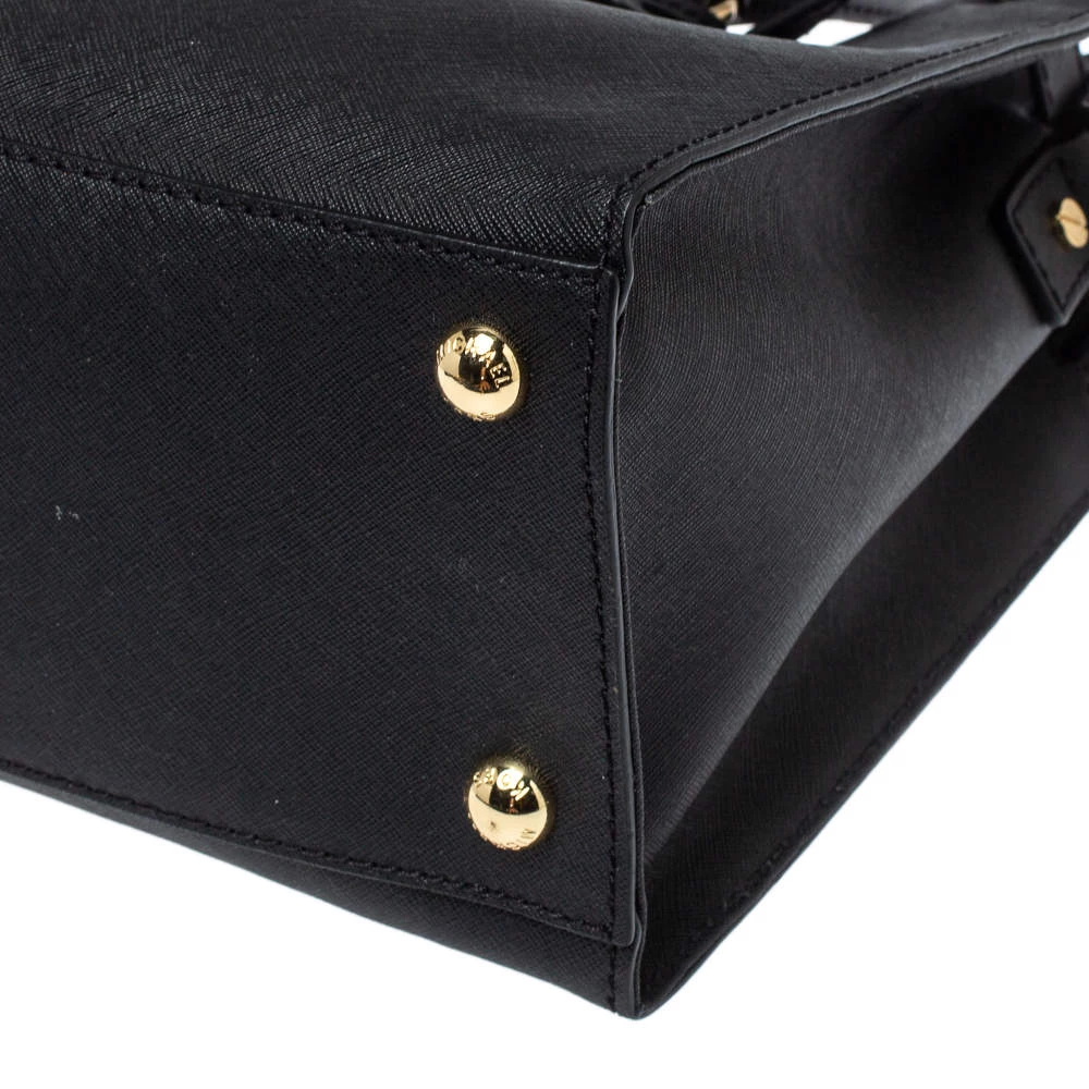 Michael Michael Kors Black Leather Large East West Hamilton Tote For Women - Image 11