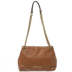 Michael Kors Brown Leather Chain Hobo For Women