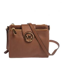Michael Kors Tan Leather Fulton Crossbody Bag For Women