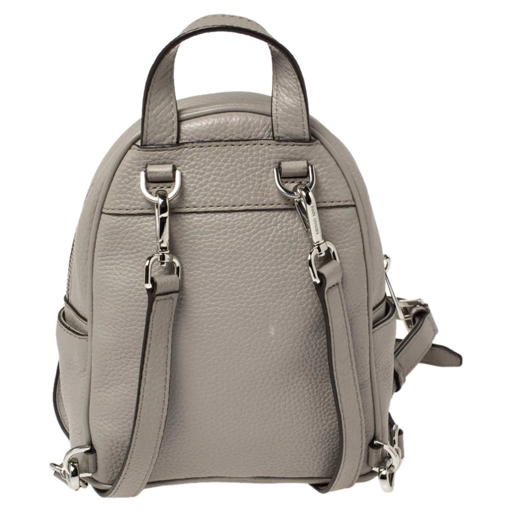 Michael Kors Grey Leather Abbey Studded Backpack For Women - Image 4