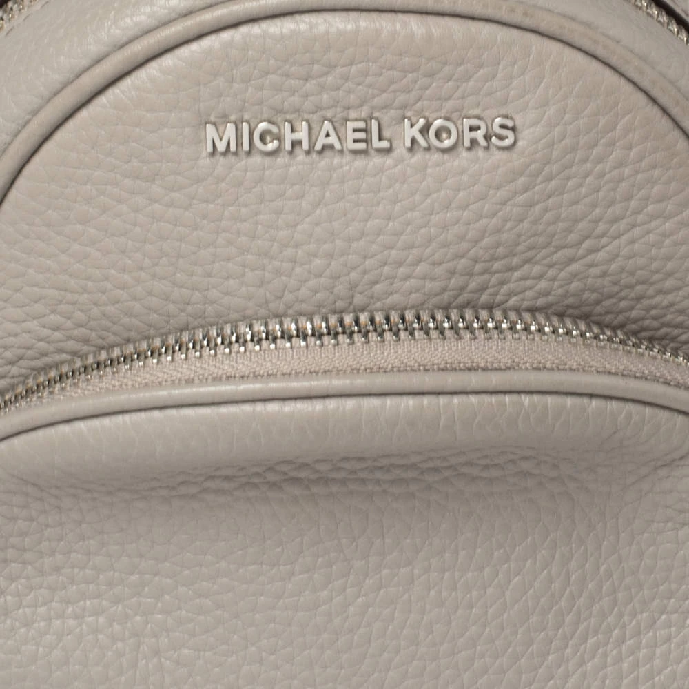 Michael Kors Grey Leather Abbey Studded Backpack For Women - Image 6