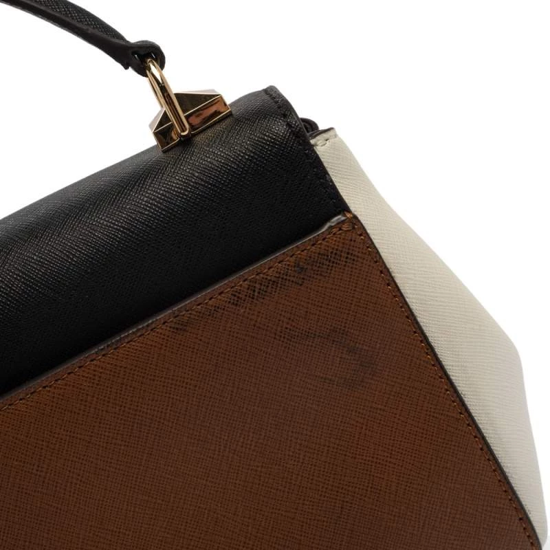 Michael Kors Tri Color Leather Mini Karla Top Handle Bag For Women - Image 6