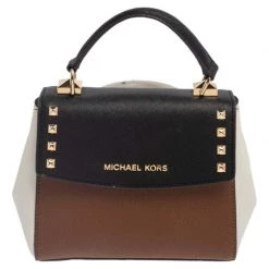 Michael Kors Tri Color Leather Mini Karla Top Handle Bag For Women