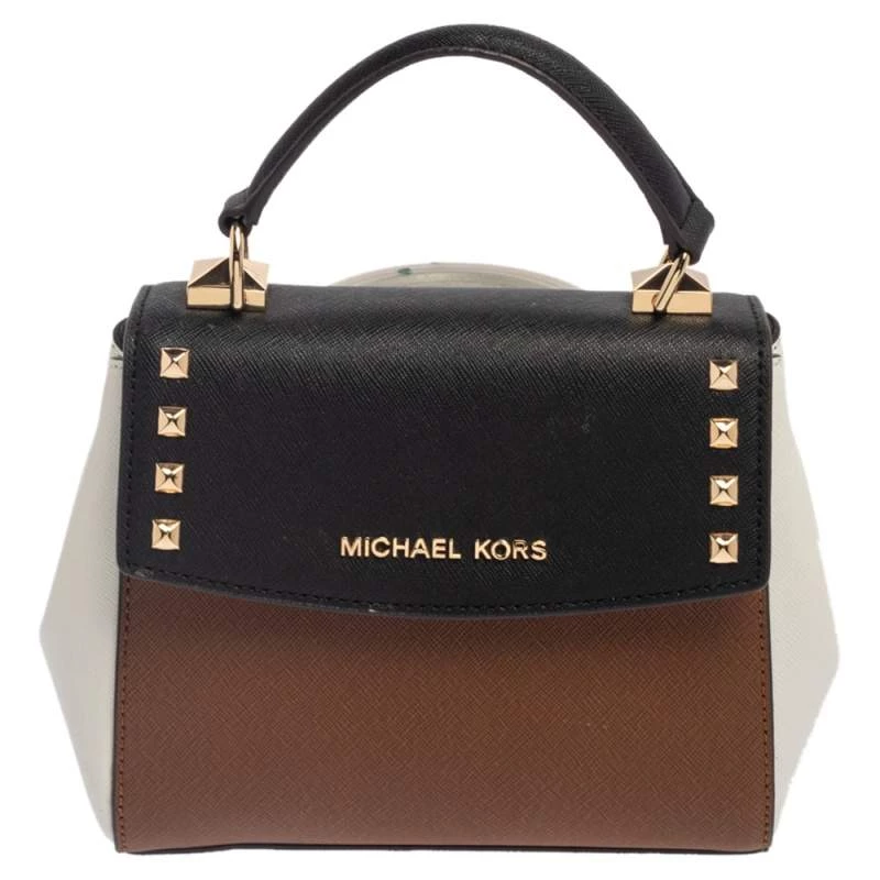 Michael Kors Tri Color Leather Mini Karla Top Handle Bag For Women