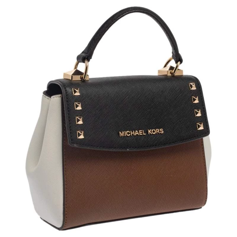 Michael Kors Tri Color Leather Mini Karla Top Handle Bag For Women - Image 3