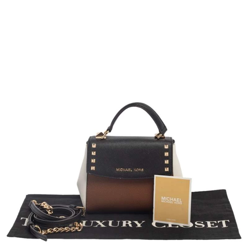 Michael Kors Tri Color Leather Mini Karla Top Handle Bag For Women - Image 10