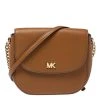 Michael Kors Brown Leather Dome Crossbody Bag For Women