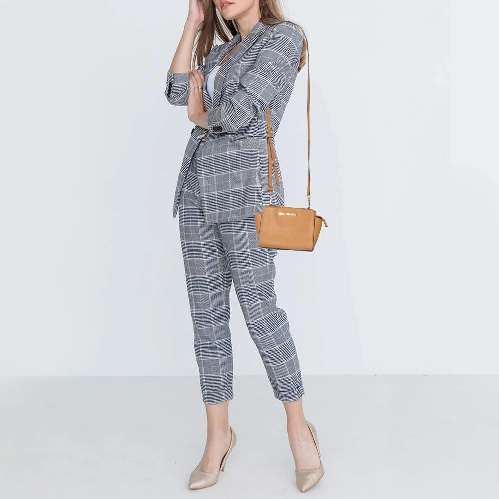 Michael Kors Tan Leather Mini Selma Crossbody Bag For Women - Image 2