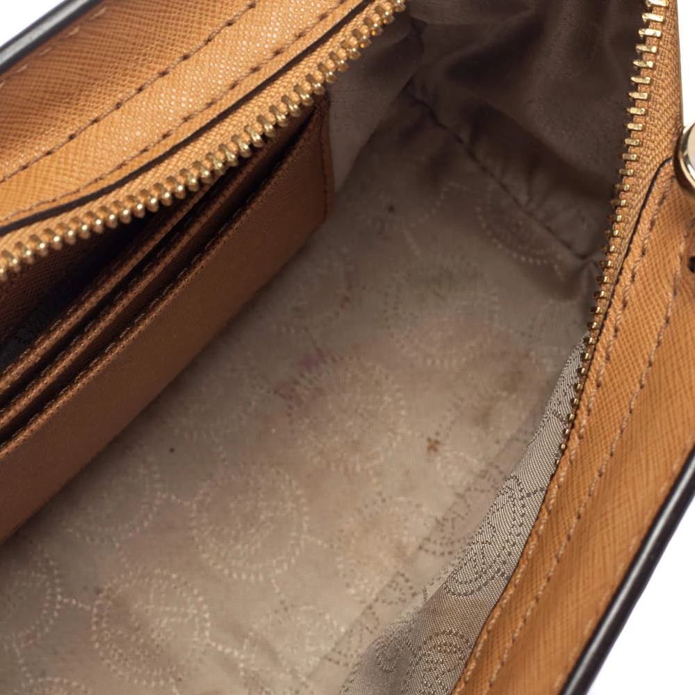 Michael Kors Tan Leather Mini Selma Crossbody Bag For Women - Image 7