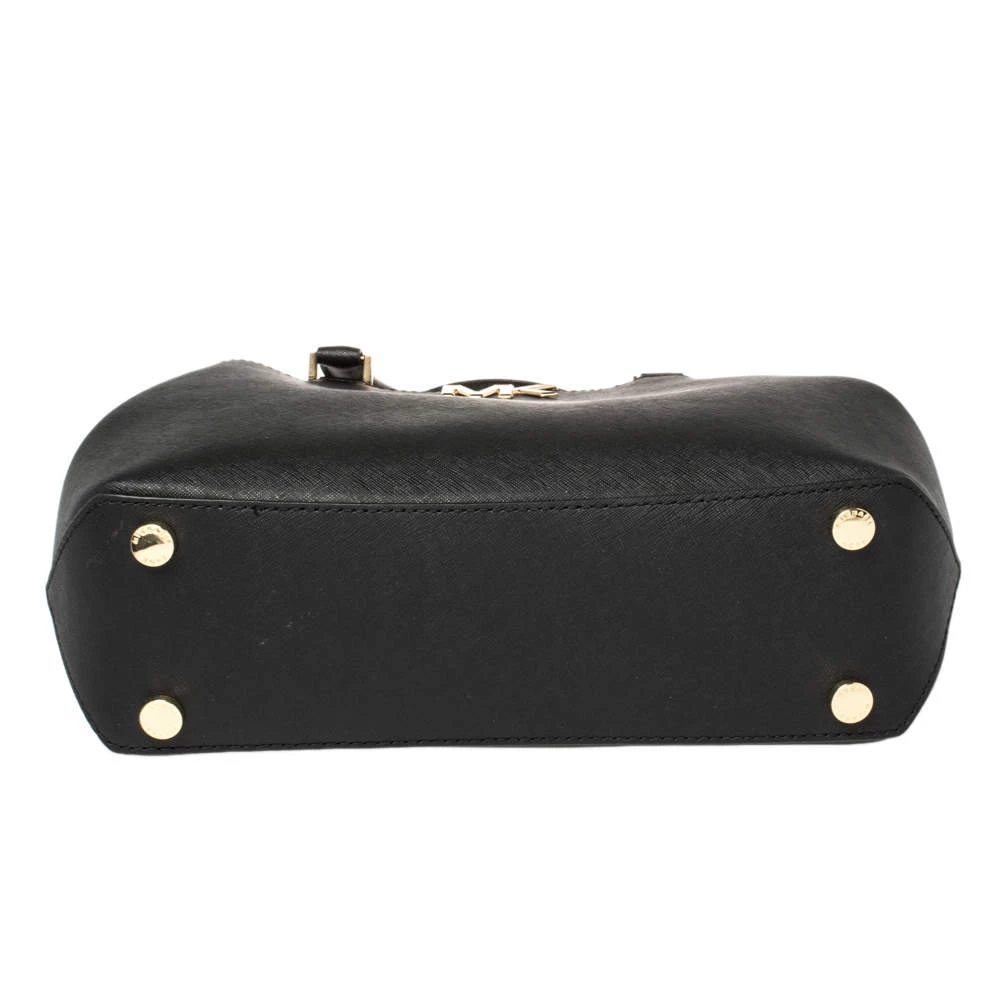 Michael Kors Black Leather Medium Florence Satchel For Women - Image 6