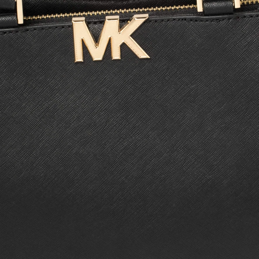 Michael Kors Black Leather Medium Florence Satchel For Women - Image 5