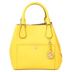 Michael Kors Yellow Saffiano Leather Greenwich Tote For Women