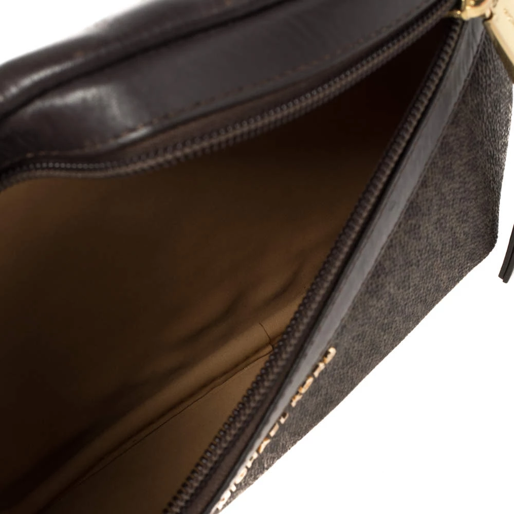 Michael Kors Brown Signature Coated Canvas And Leather Fanny Belt Bag For Women - Image 7