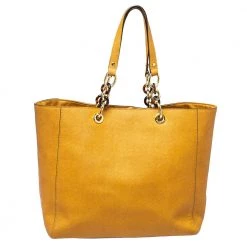 MICHAEL Michael Kors Light Brown Leather Chain Tote For Women