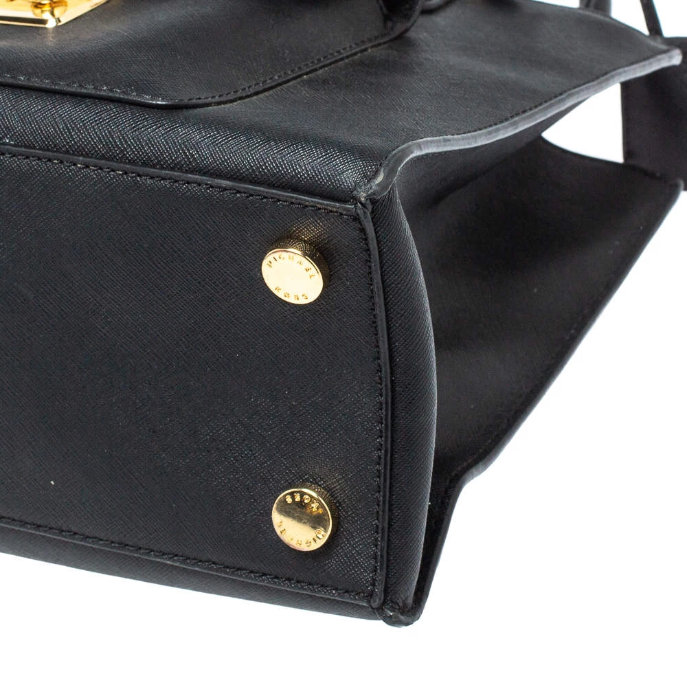 Michael Kors Black Leather Front Pocket Tote For Women - Image 11