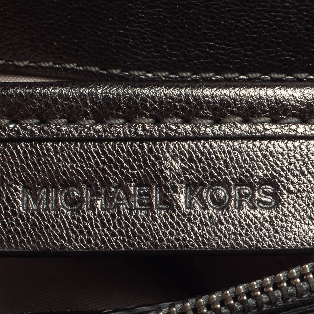 Michael Kors Metallic Grey Quilted Leather Whitney Shoulder Bag For Women - Image 9