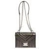Michael Kors Metallic Grey Quilted Leather Whitney Shoulder Bag For Women