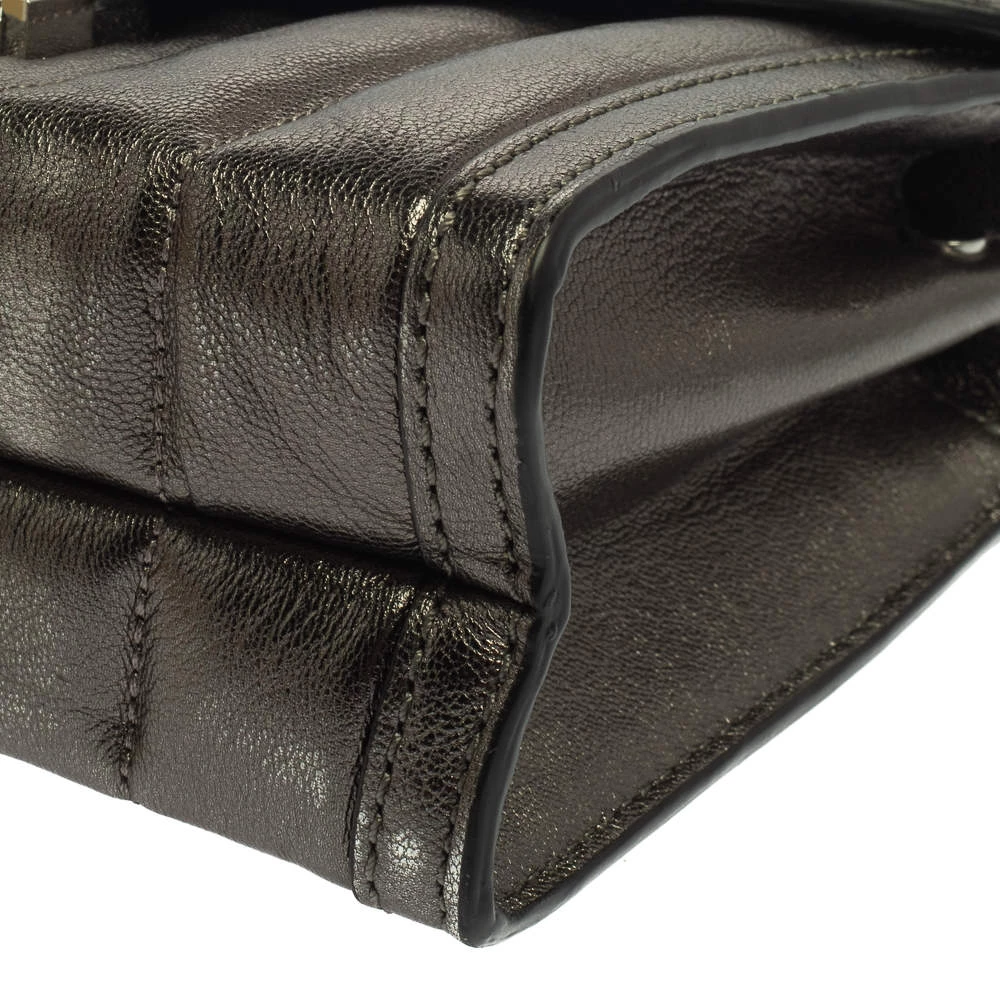 Michael Kors Metallic Grey Quilted Leather Whitney Shoulder Bag For Women - Image 12