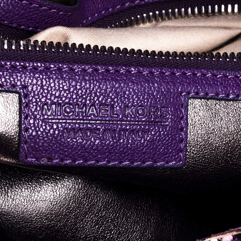Michael Kors Purple Python Rehearsal Drawstring Shoulder Bag For Women - Image 8