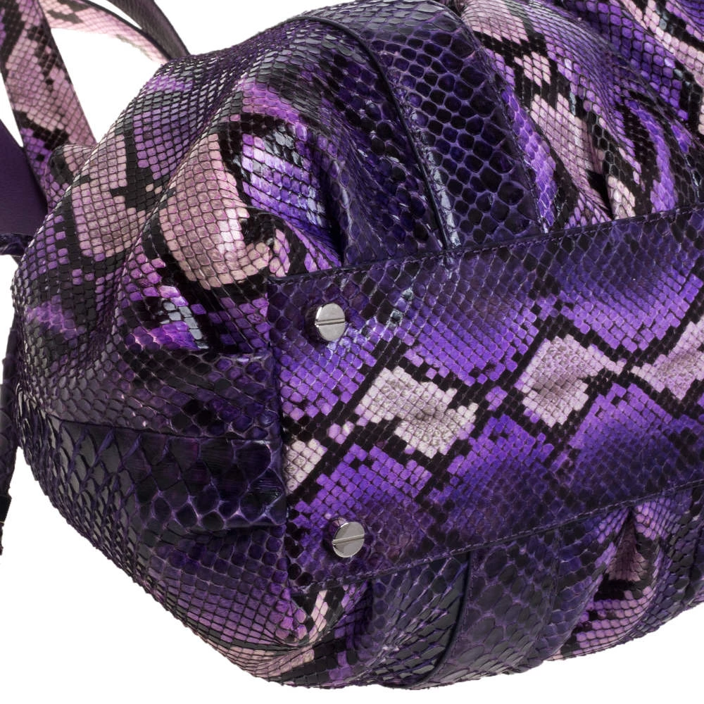 Michael Kors Purple Python Rehearsal Drawstring Shoulder Bag For Women - Image 11