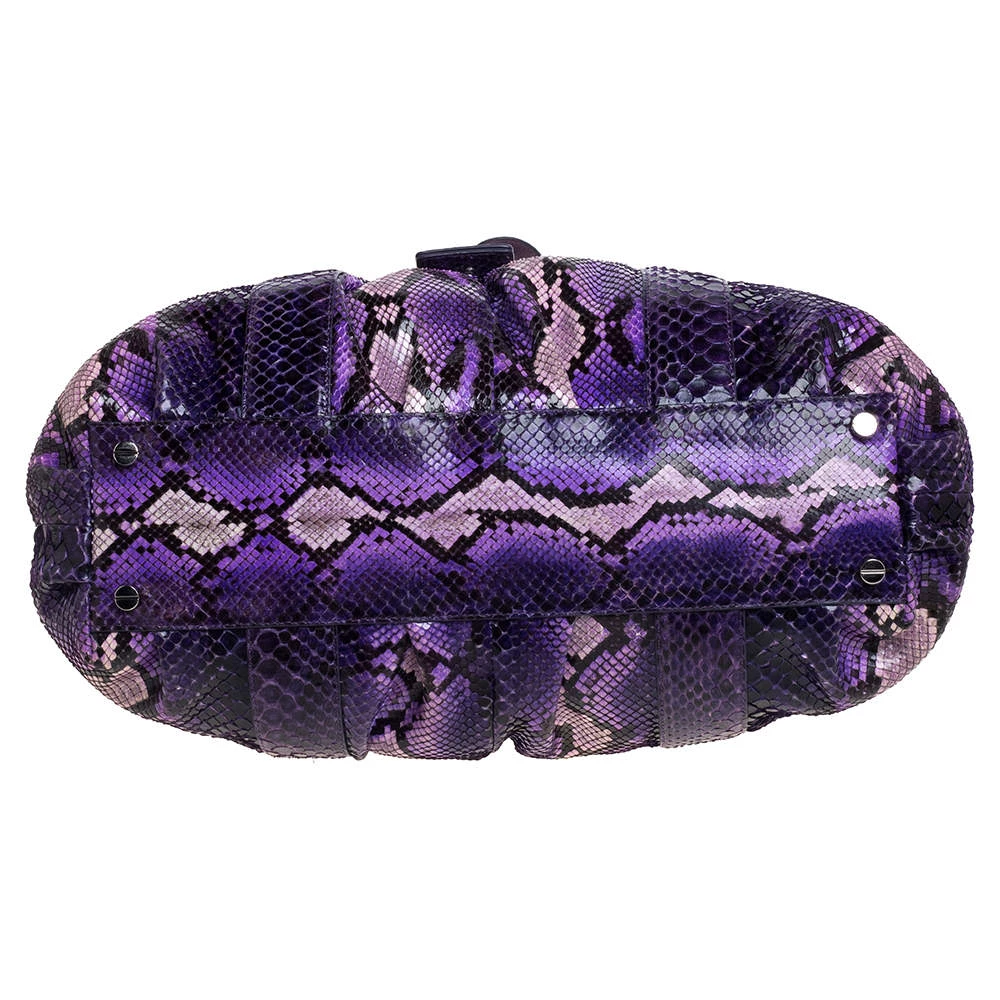 Michael Kors Purple Python Rehearsal Drawstring Shoulder Bag For Women - Image 6