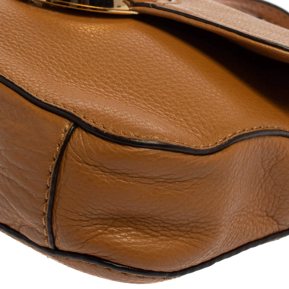 Michael Kors Micheal Kors Tan Leather Fulton Flap Shoudler Bag For Women - Image 13