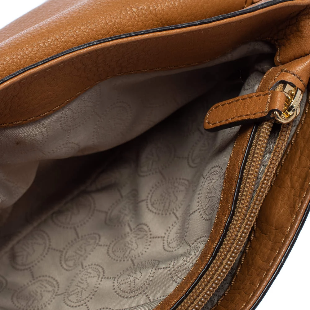 Michael Kors Micheal Kors Tan Leather Fulton Flap Shoudler Bag For Women - Image 8