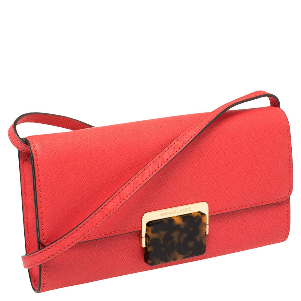 Michael Kors MICHAEL Micheal Kors Red Leather Cynthia Crossbody Bag For Women - Image 3