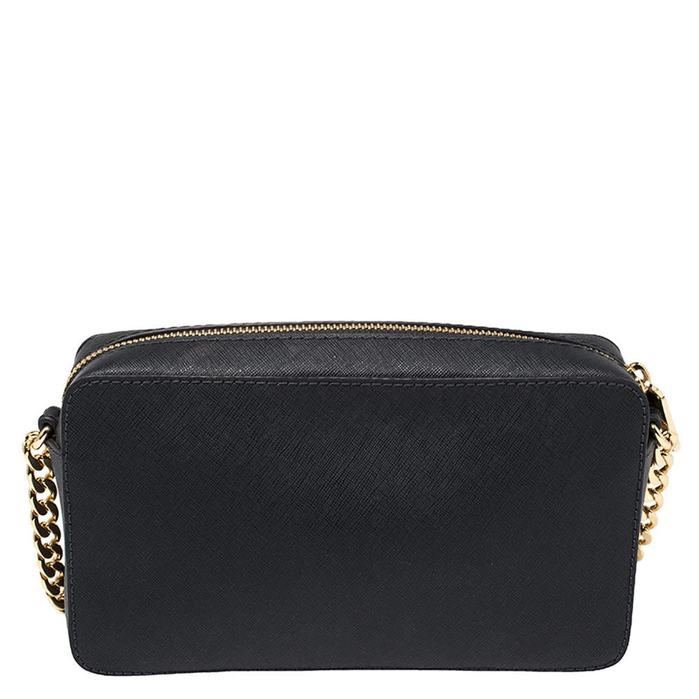 Michael Kors Navy Blue Leather Jet Set Crossbody Bag For Women - Image 4