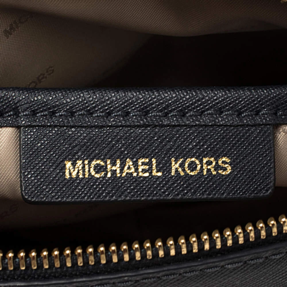 Michael Kors Navy Blue Leather Jet Set Crossbody Bag For Women - Image 8