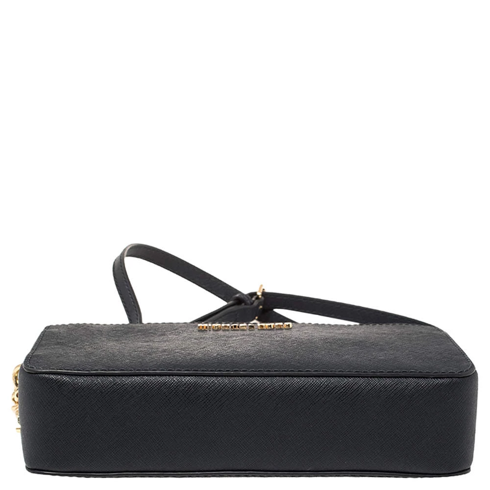 Michael Kors Navy Blue Leather Jet Set Crossbody Bag For Women - Image 6