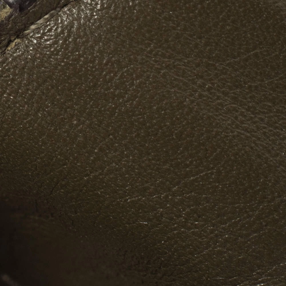 Michael Kors Olive Green Leather Delfina Saddle Bag For Women - Image 6