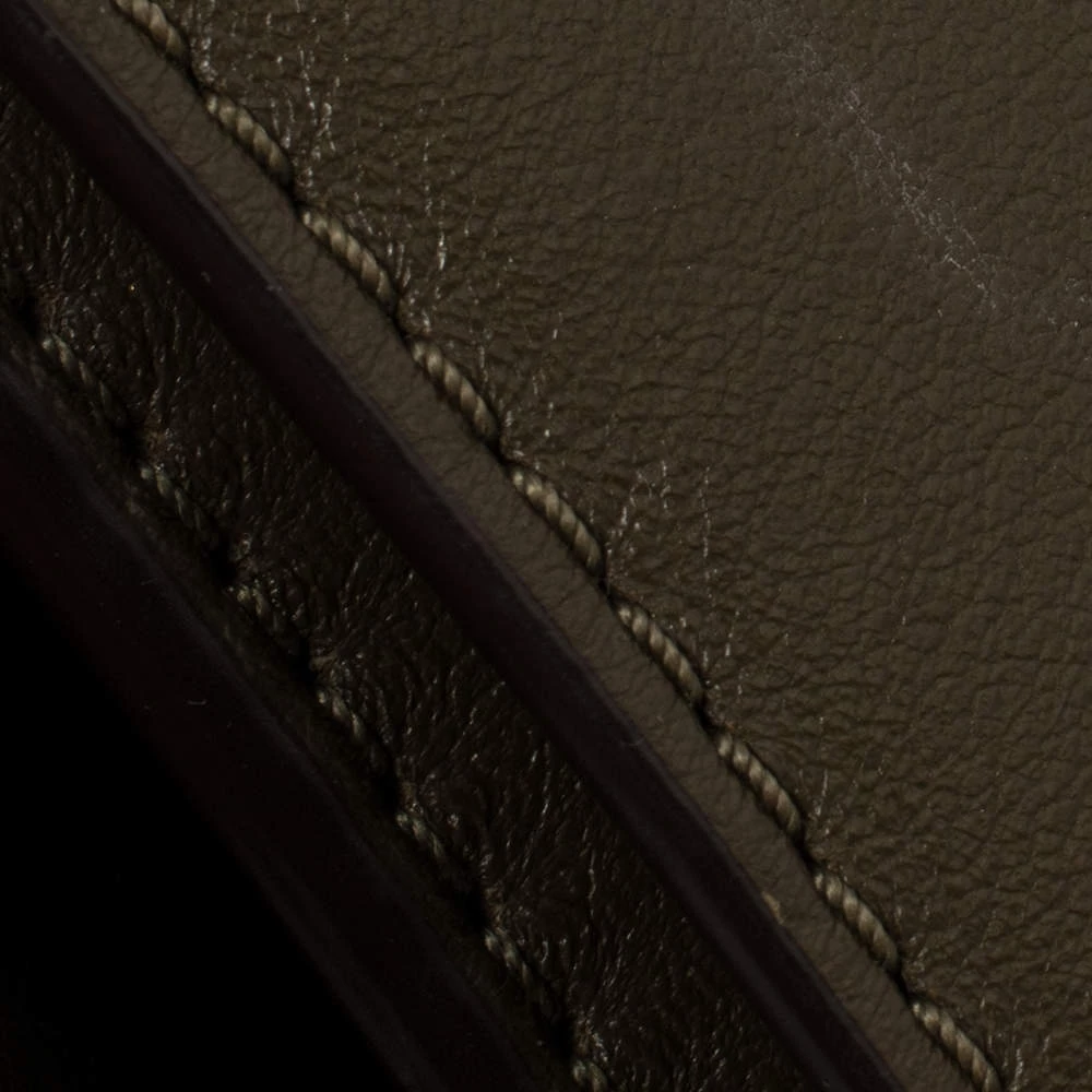 Michael Kors Olive Green Leather Delfina Saddle Bag For Women - Image 10