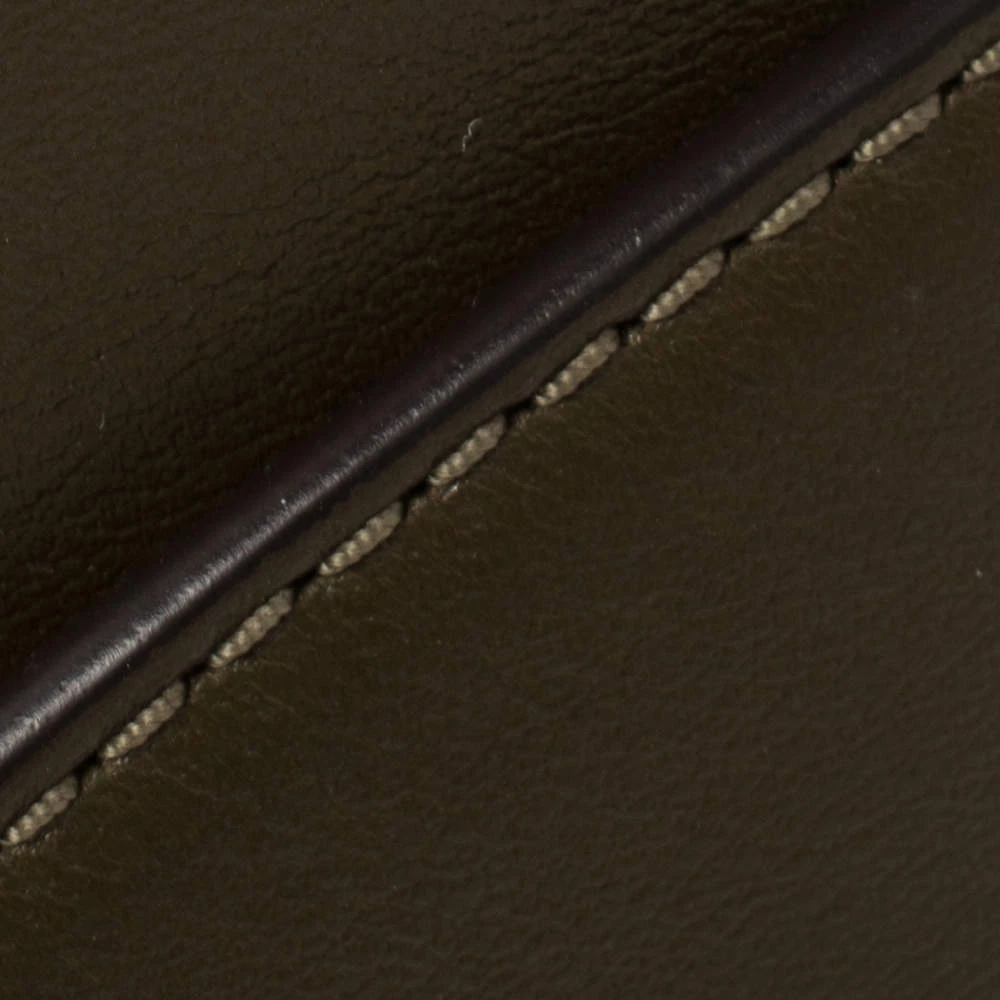 Michael Kors Olive Green Leather Delfina Saddle Bag For Women - Image 7