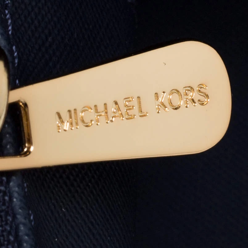 Michael Kors Navy Kors Saffiano Leather Tarvel Jet Set Tote For Women - Image 9