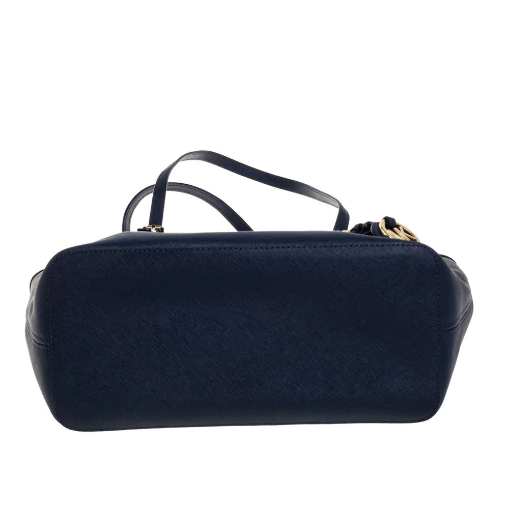 Michael Kors Navy Kors Saffiano Leather Tarvel Jet Set Tote For Women - Image 6
