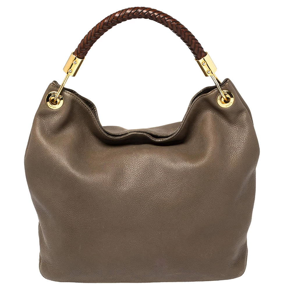 Michael Kors Dark Beige/Brown Soft Leather Skorpios Hobo For Women