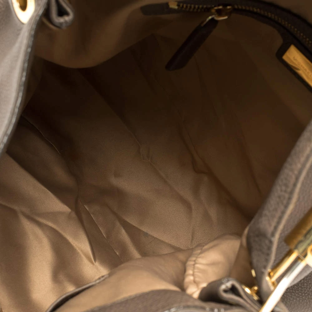 Michael Kors Dark Beige/Brown Soft Leather Skorpios Hobo For Women - Image 9