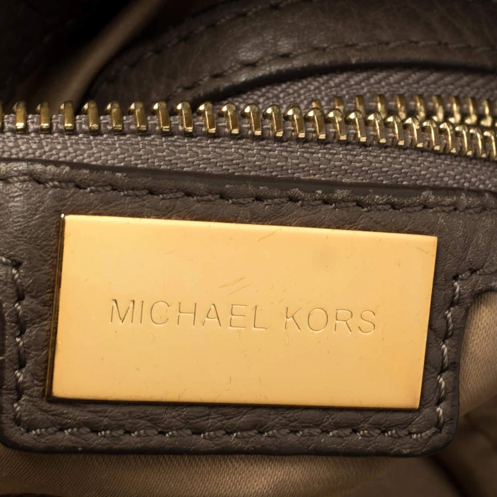 Michael Kors Dark Beige/Brown Soft Leather Skorpios Hobo For Women - Image 11