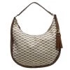 Michael Kors Beige/Brown Coated Canvas And Leather Lauryn Hobo For Women